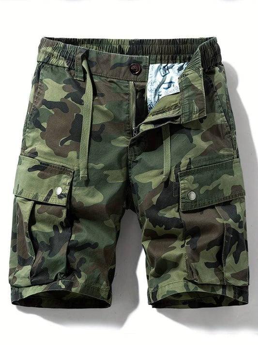 Herr Cargo Shorts - Midjelängd - Flera Fickor - Justerbar Passform - Bekväma & Funktionella