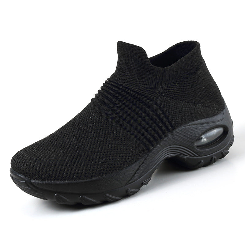 Dam Sneakers – Andningsbar Stickad – Luftkuddsula – Slip-On Bekväm Passform