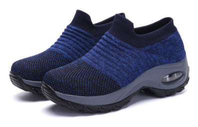 Dam Sneakers – Andningsbar Stickad – Luftkuddsula – Slip-On Bekväm Passform