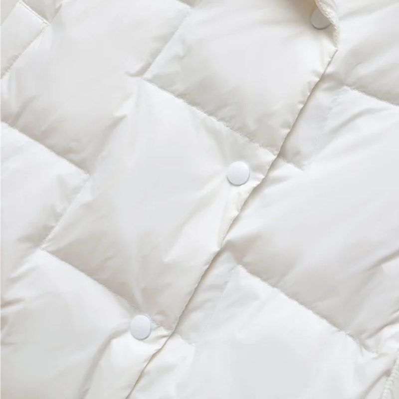 Unisex Vadderad Jacka – Quiltad Design – Värmande Isolering – Hög Krage