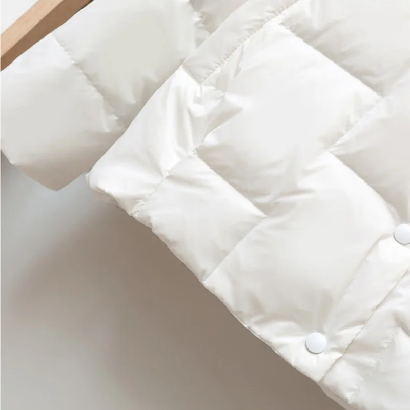 Unisex Vadderad Jacka – Quiltad Design – Värmande Isolering – Hög Krage