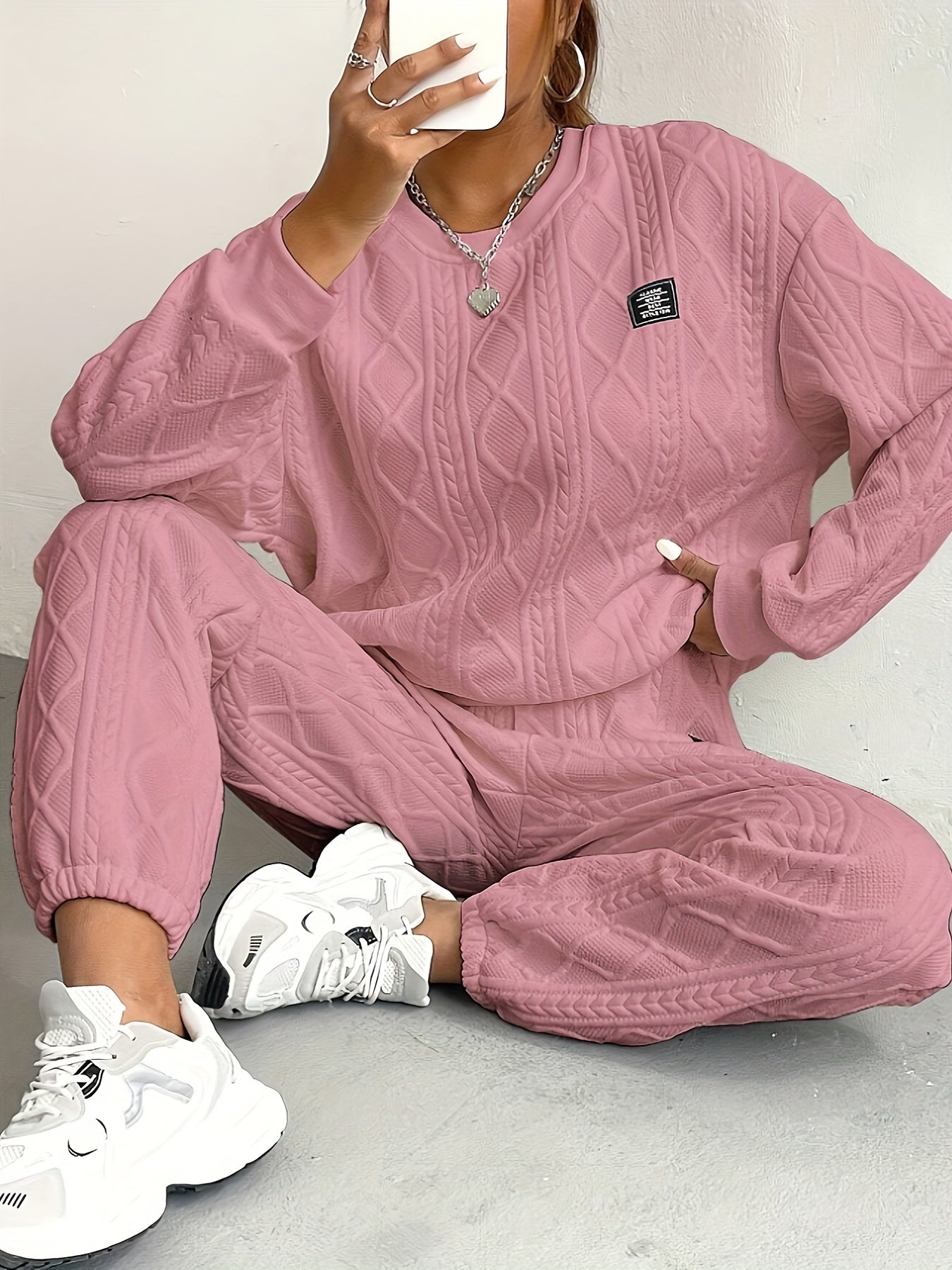Dam Lounge Set – Avslappnad Passform – Fullängd – Kabelstickad