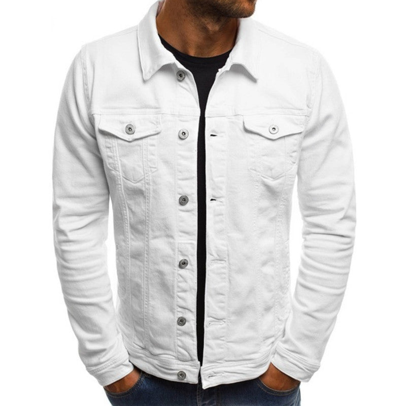 Herrjeansjacka – Regular Fit – Knäppning fram – Bröstfickor – Klassisk design