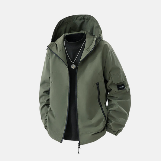 Herrjacka – Avslappnad Passform – Huva – Justerbar Midja – Flera Dragkedjefickor