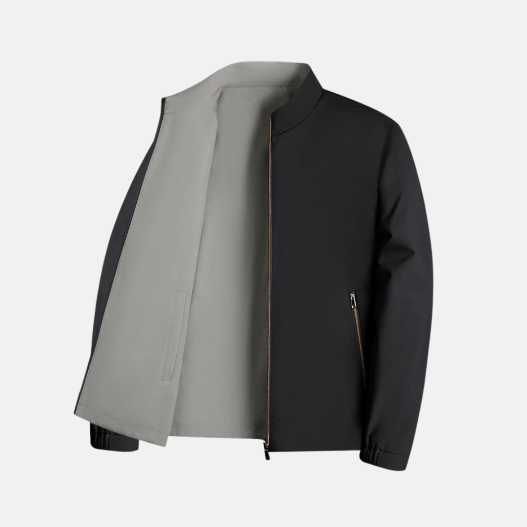 Herr bBomberjacka – Normal Passform – Vindtät – Ståkrage – Dragkedja – Fodrad Insida