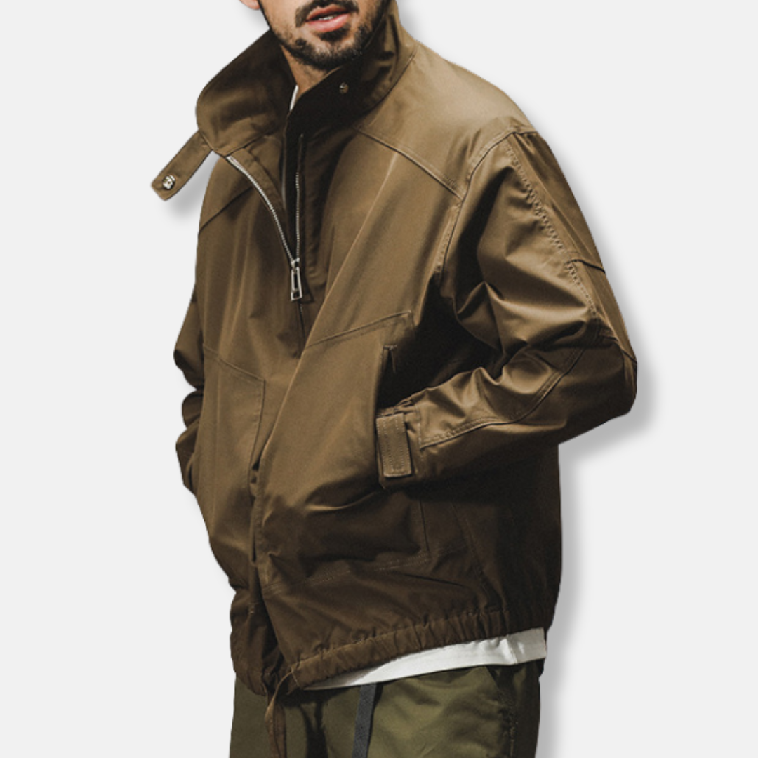 Herrjacka Utomhus – Vind- och Vattenavvisande – Avslappnad Passform – Funktionell Stil