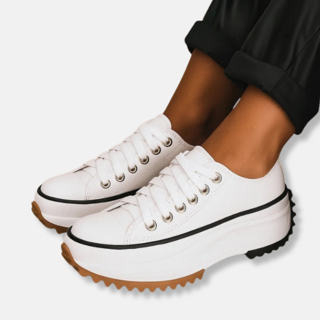 Dam Sneakers – Chunky Platåsula – Snörning – Slitstark och Greppvänlig Yttersula