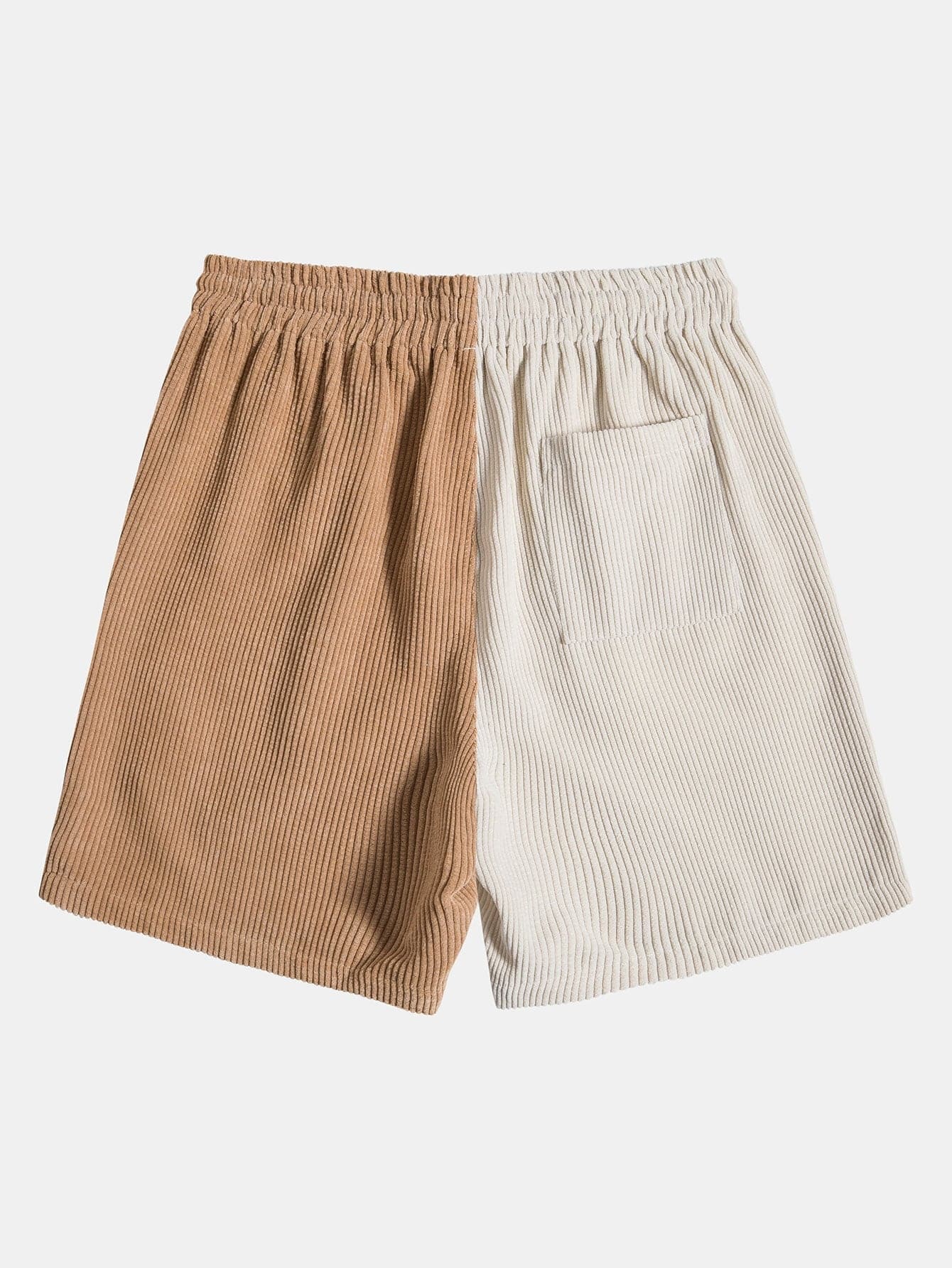 Herrshorts - Tvåfärgad Design - Ribbstruktur - Elastisk Midja med Dragsko - Bekväma