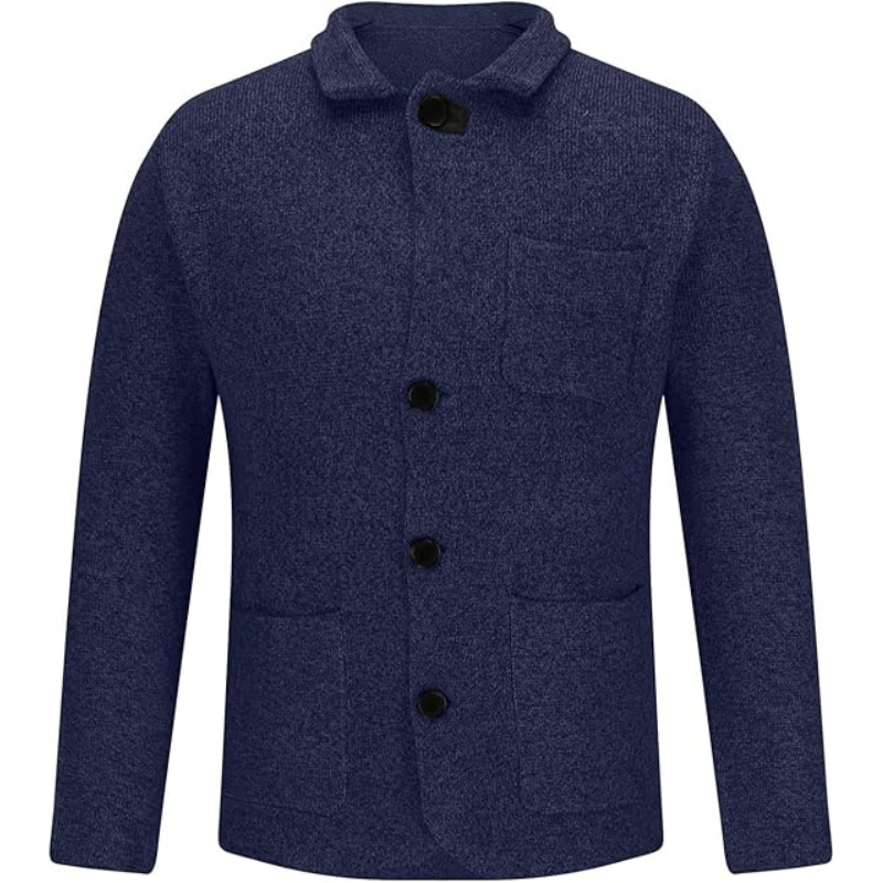 Herrblazer – Slim Fit – Skräddad Siluett – Tweedliknande Tyg – Notchslag