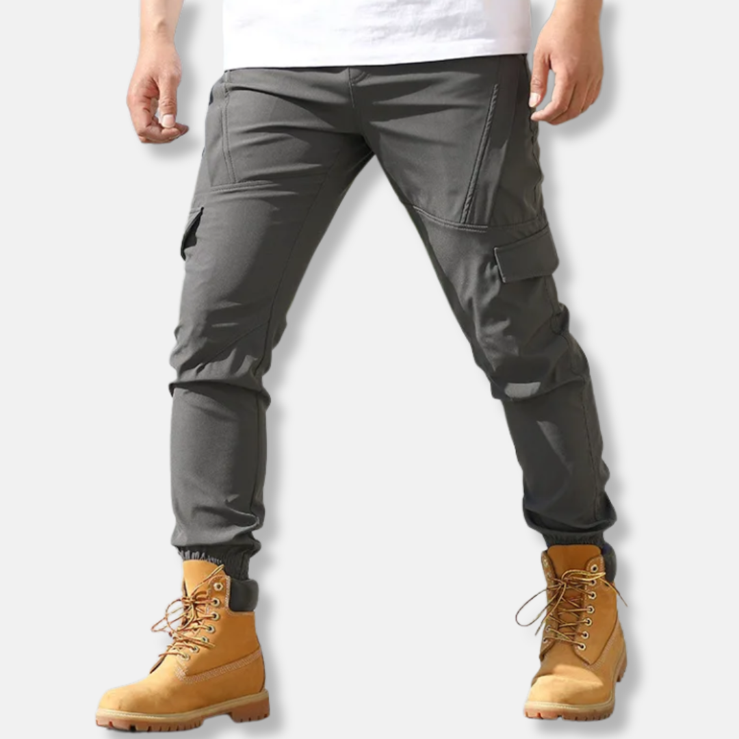 Herrbyxor Jogger – Cargo Design – Slim till Normal Passform – Elastiska Ankelslut