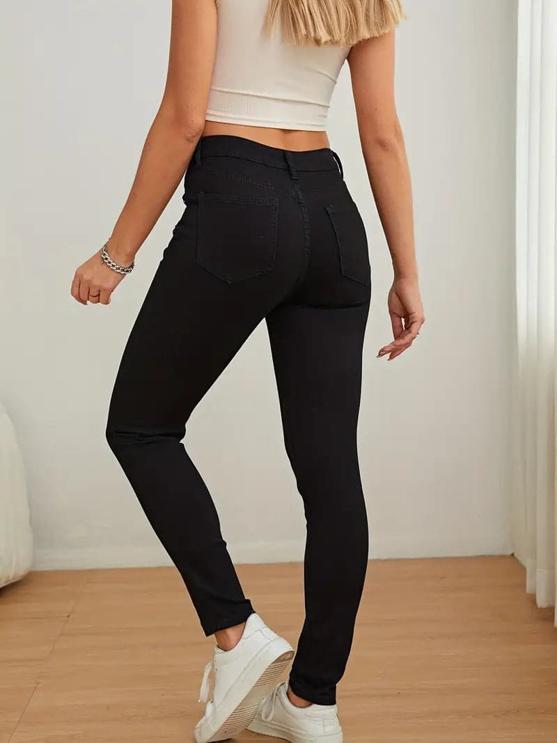 Damjeans Skinny Fit – Stretchdenim – Smickrande Hög Midja – Figurnära Passform