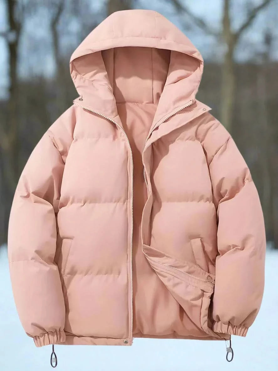 Herr Pufferjacka - Varmt Vadderad - Hög Krage & Huva - Vind- & Vattentålig