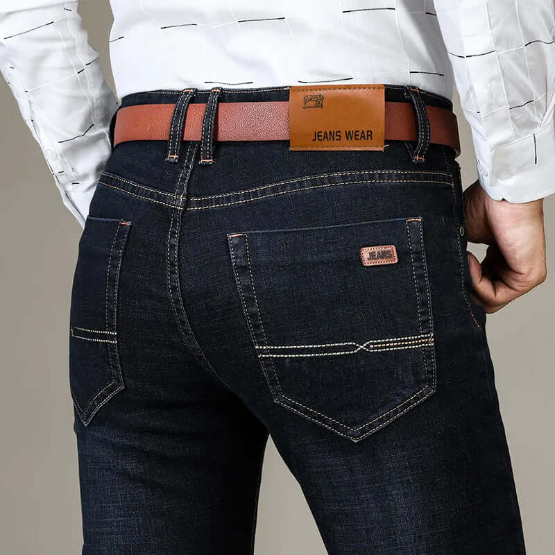 Herrjeans – Slim Fit Stretchdenim – Klassisk Design – Fullängd Smart Casual