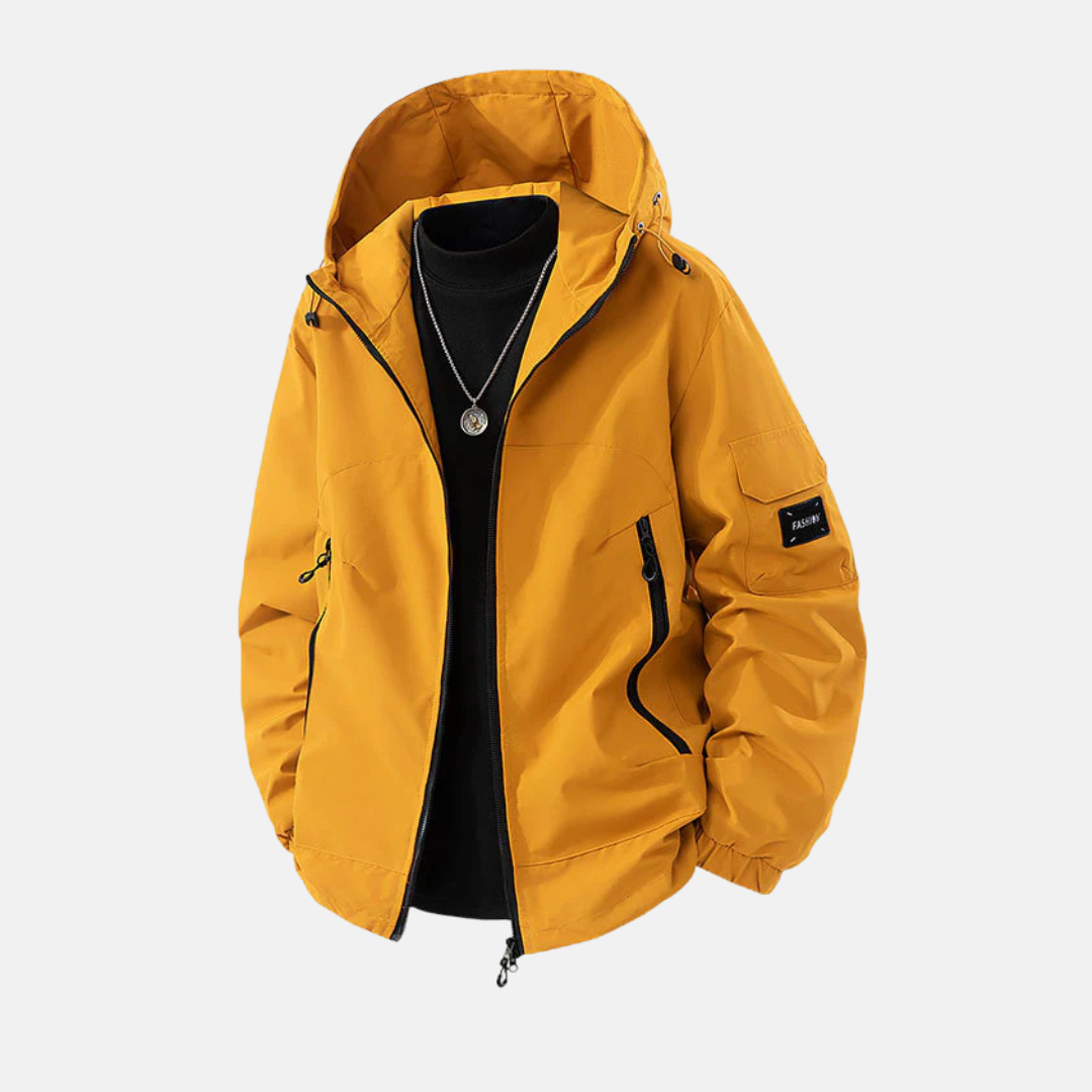 Herrjacka – Avslappnad Passform – Huva – Justerbar Midja – Flera Dragkedjefickor