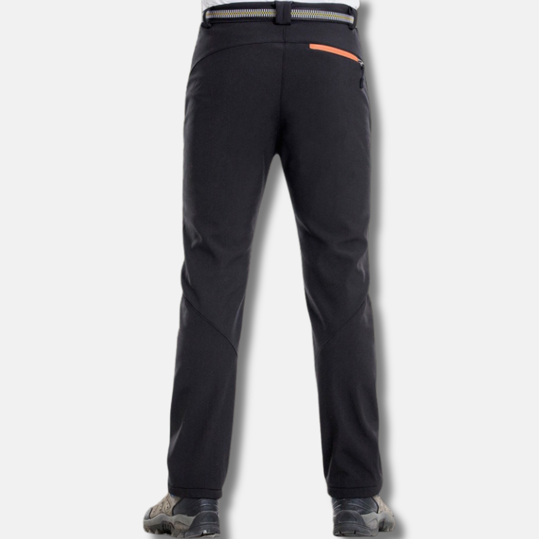 Herrbyxa för Utomhussport – Softshell – Slim Fit – Förstärkta Knän – Reflexdetaljer