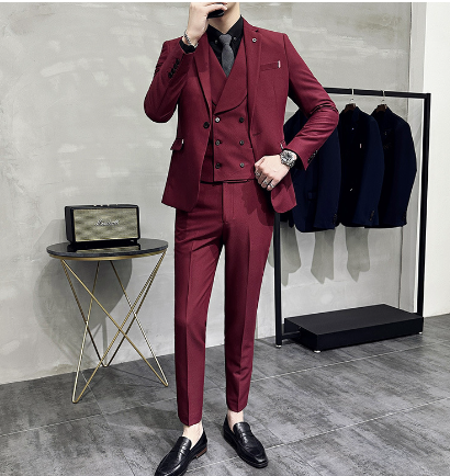 Herrkostym – Skräddarsydd Passform – Tredelad – Formell Look