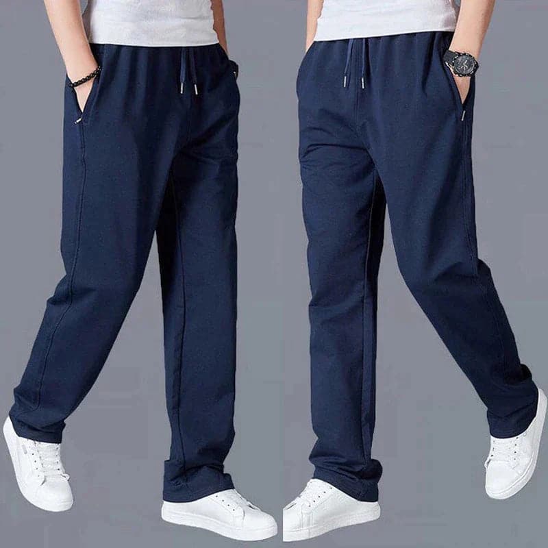 Herr Joggers - Avsmalnande Ben - Elastisk Midja med Dragsko - Bekväma Vardagsbyxor