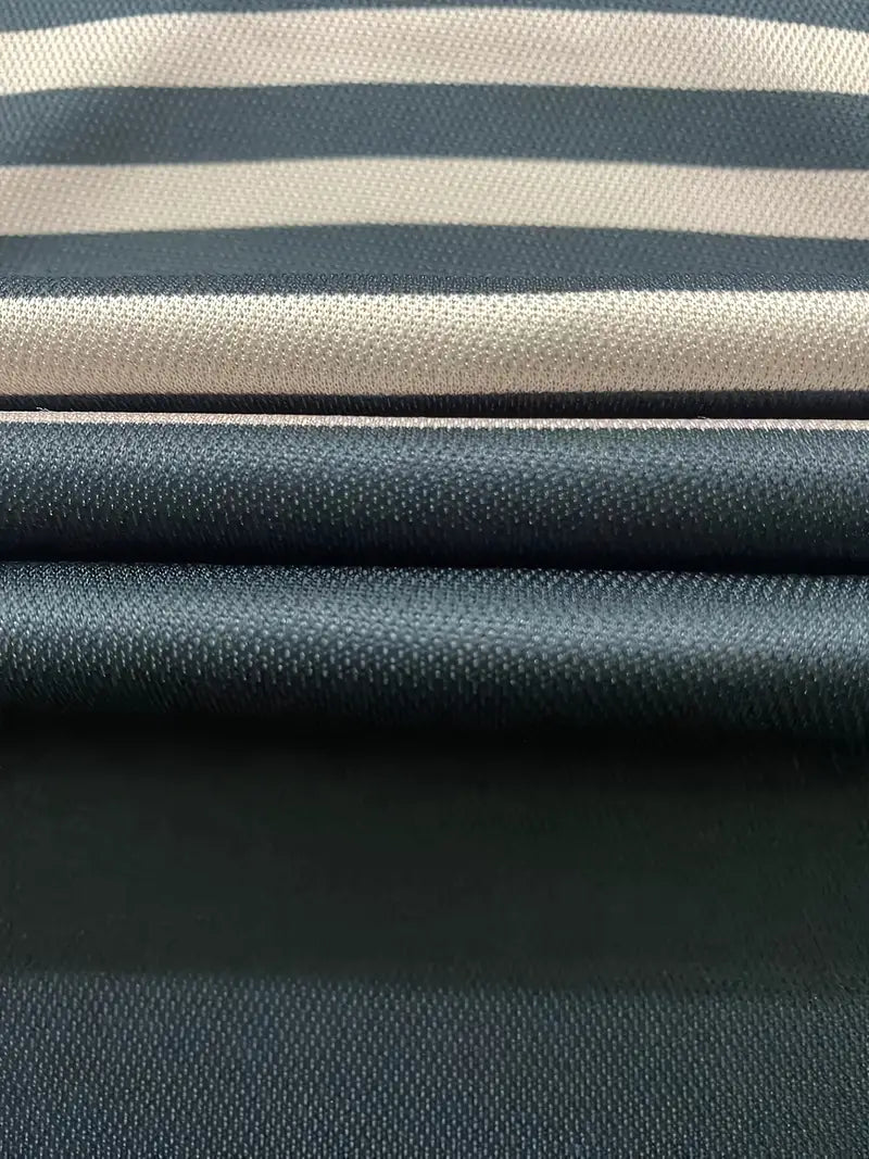 Herr Pikétröja - Randig Design - Slim Fit - Kortärmad Andas Komfort