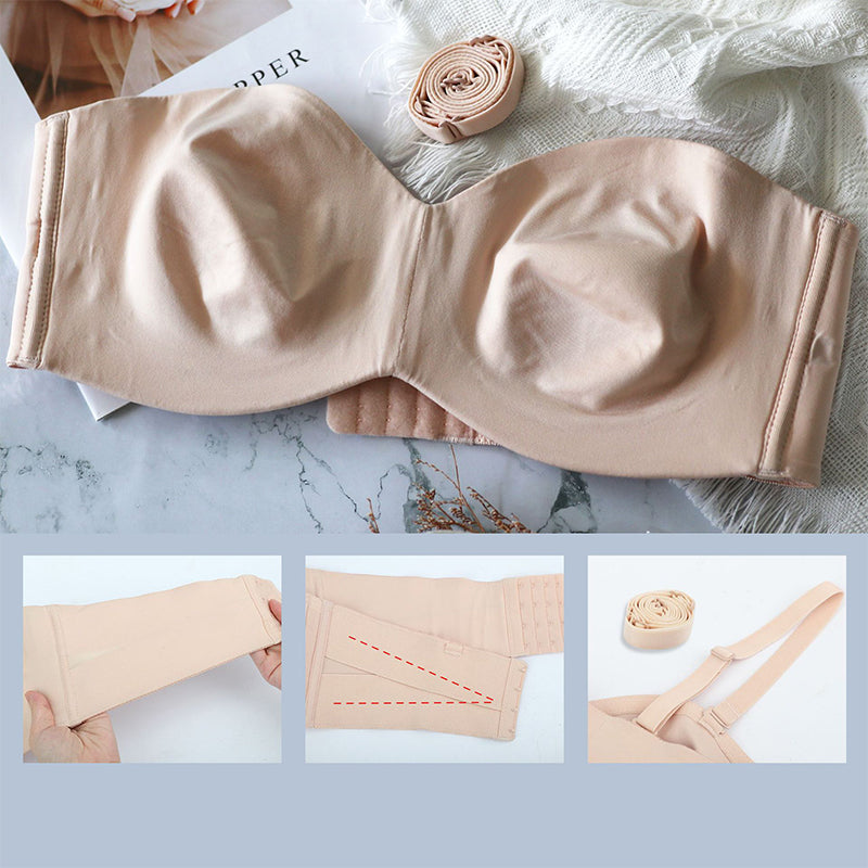 Dam Bandeau-BH – Sömlös Passform – Axelbandslös – Mjuk Stretchkomfort