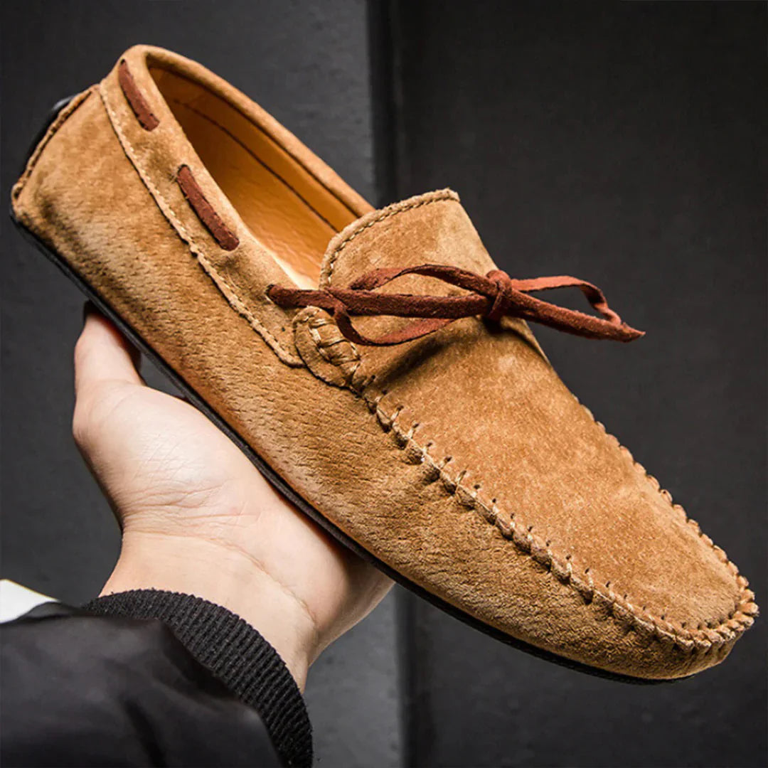 Herrloafers – Åtsittande Passform – Andningsbar Textur – Mokasinsöm – Slip-On