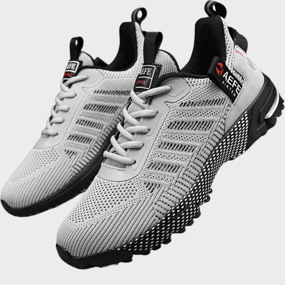 Herrsneakers – Lågt Skaft – Mjuk Stickad – Greppsula