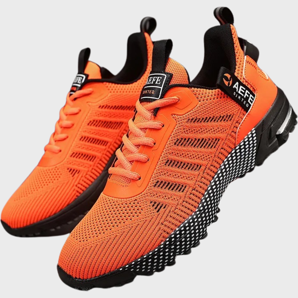 Herrsneakers – Lågt Skaft – Mjuk Stickad – Greppsula