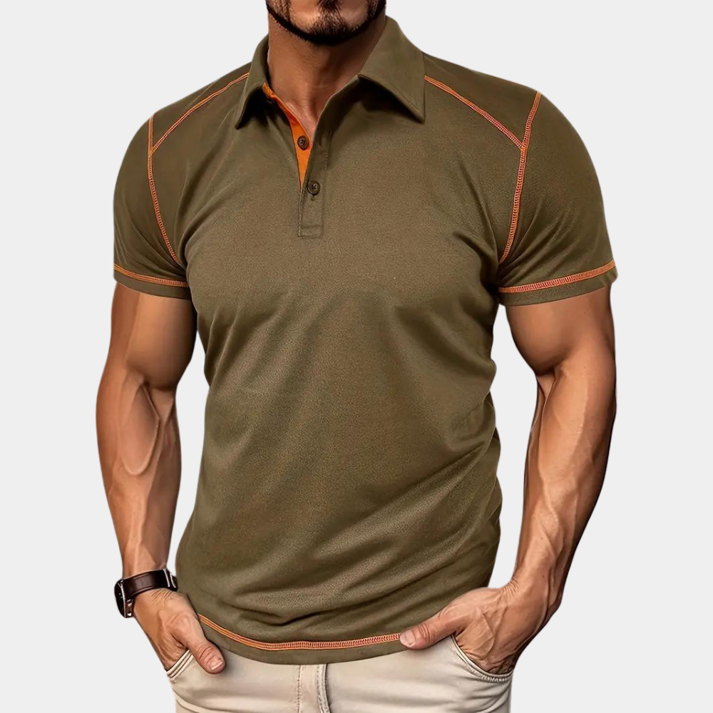Herrpikétröja – Slim Fit – Mjukstickad – Kort ärm – Skräddad Vardagsstil