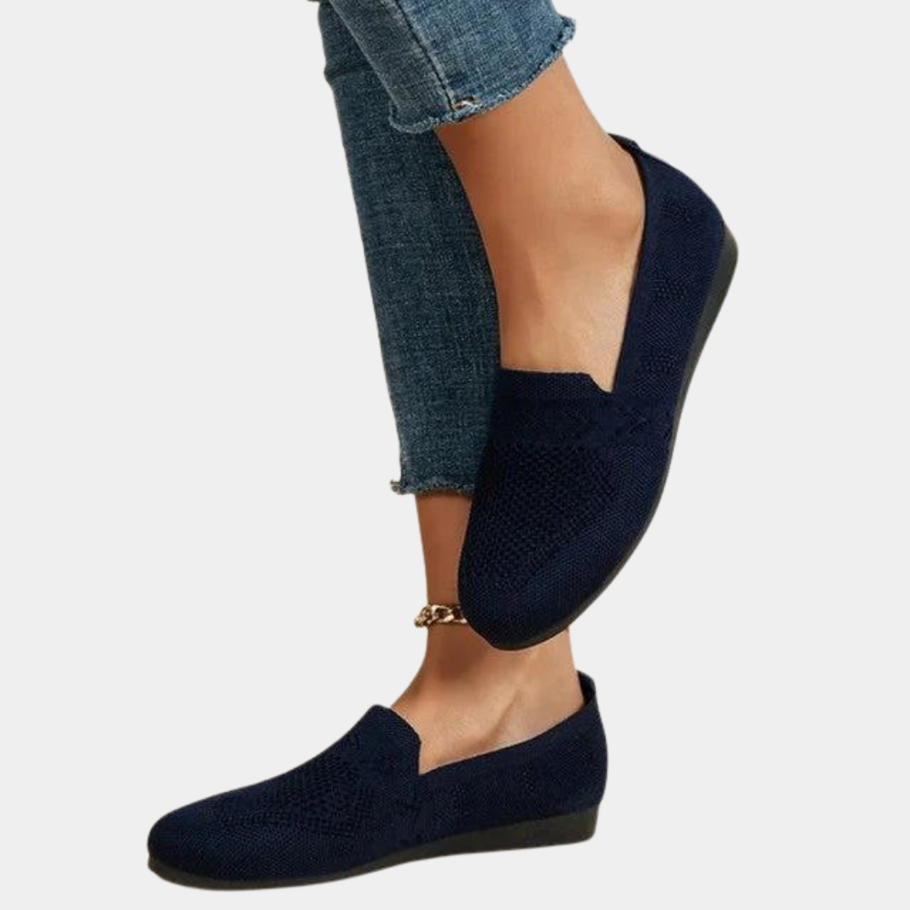 Dam Loafers - Andningsbart Stickat Tyg - Lättvikt - Slip-on Komfort