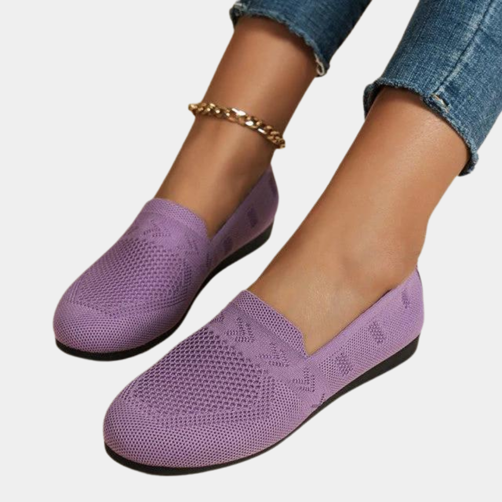 Dam Loafers - Andningsbart Stickat Tyg - Lättvikt - Slip-on Komfort