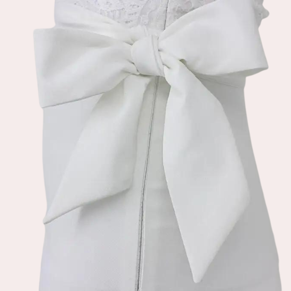 Damdress Jumpsuit - Off-Shoulder - Spetsdetaljer - Långa Ärmar - Elegant Passform