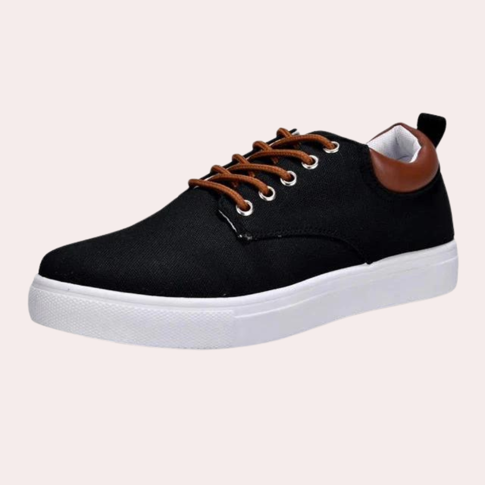 Herr Sneakers – Slim Fit – Andningsbart Material – Låg Modell – Lätt Vardagssko