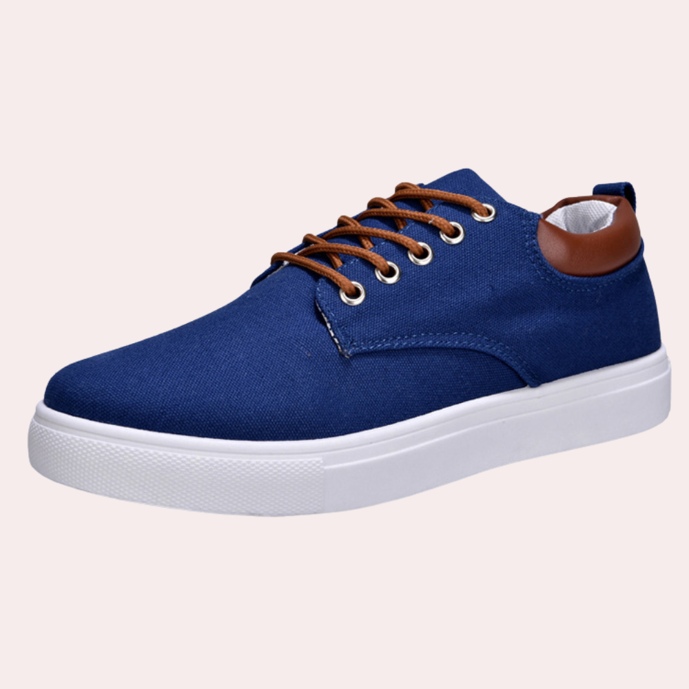 Herr Sneakers – Slim Fit – Andningsbart Material – Låg Modell – Lätt Vardagssko