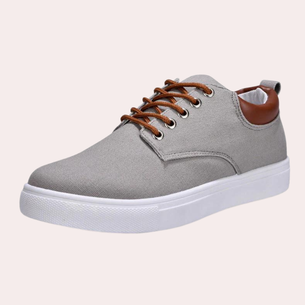 Herr Sneakers – Slim Fit – Andningsbart Material – Låg Modell – Lätt Vardagssko
