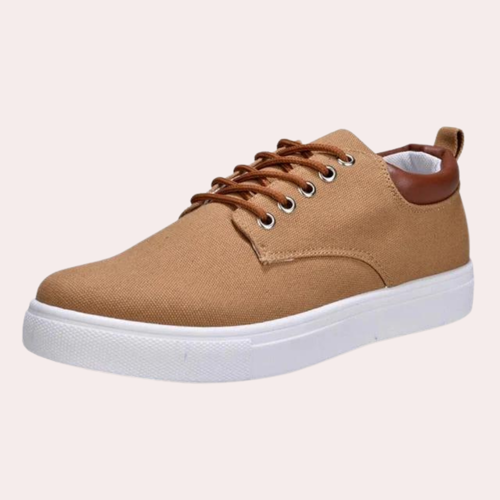 Herr Sneakers – Slim Fit – Andningsbart Material – Låg Modell – Lätt Vardagssko