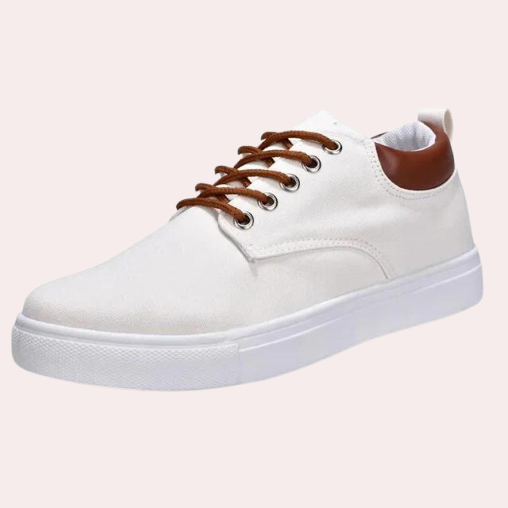 Herr Sneakers – Slim Fit – Andningsbart Material – Låg Modell – Lätt Vardagssko