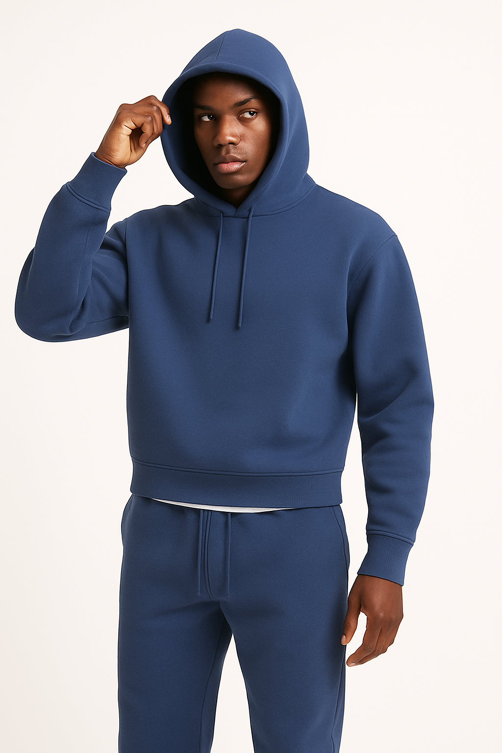 Herr Hoodie – Oversize Passform – Mjuk Textur – Avslappnad Stil – Ribbad Kant