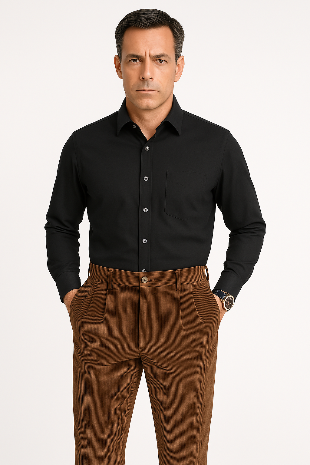 Herrbyxor – Slim Fit – Manchester – Pressveck – Hellånga – Smart Casual