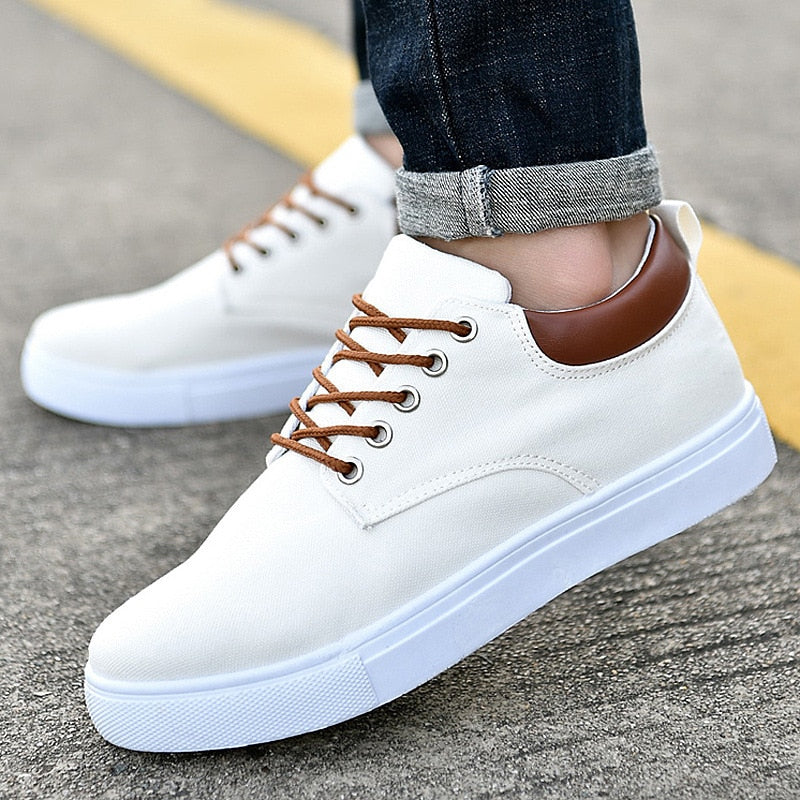 Herr Sneakers - Canvas - Lågt Skaft - Bekväma och Andningsbara