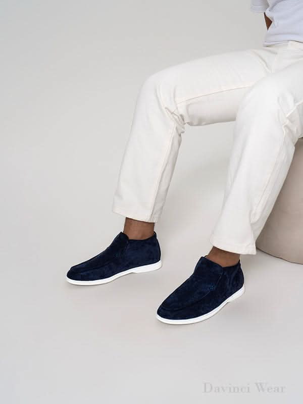 Herr Chukka Boots – Mocka – Slip-On – Gummisula – Stilren & Bekväm