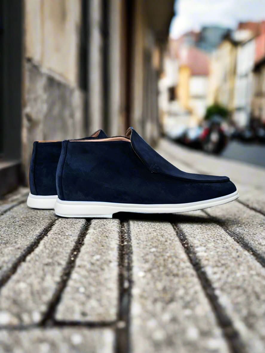 Herr Chukka Boots – Mocka – Slip-On – Gummisula – Stilren & Bekväm