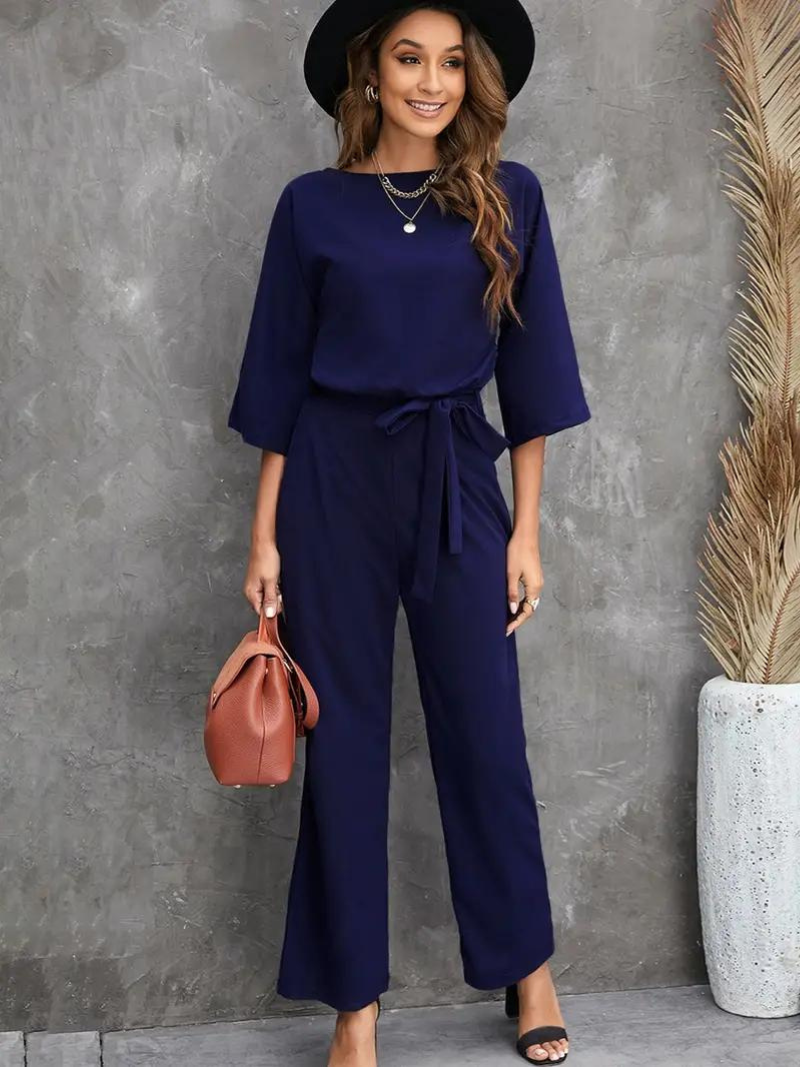 Dambyxdress – Vida Ben – 3/4-Ärm – Knytband i Midjan – Elegant och Bekväm