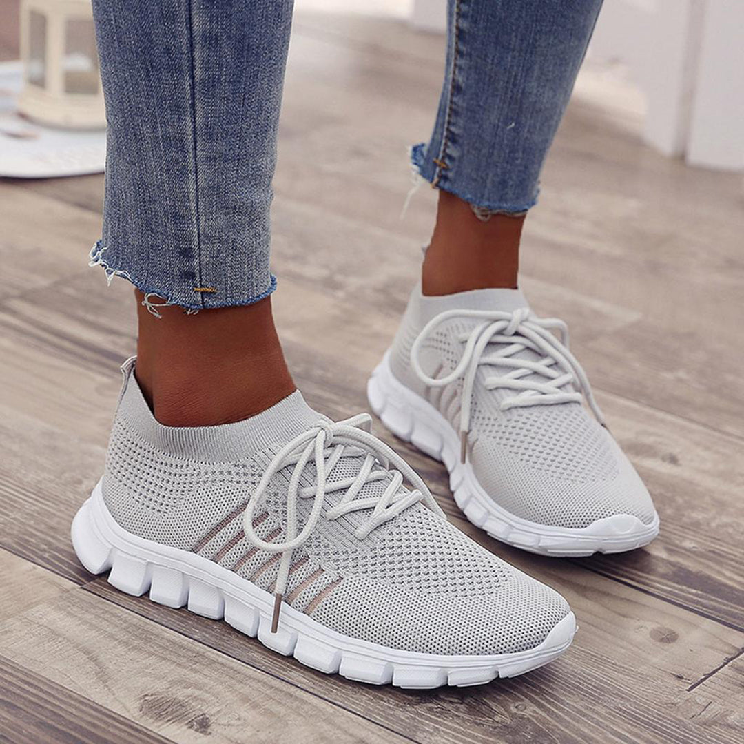 Dam Sneakers - Andningsbart Stickat Tyg - Lättvikt - Stödjande Dämpning