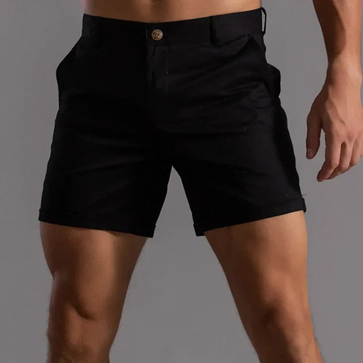 Herr shorts – Slim Fit – Skräddarsydd Passform – Andningsbart Tyg – Mellanlängd