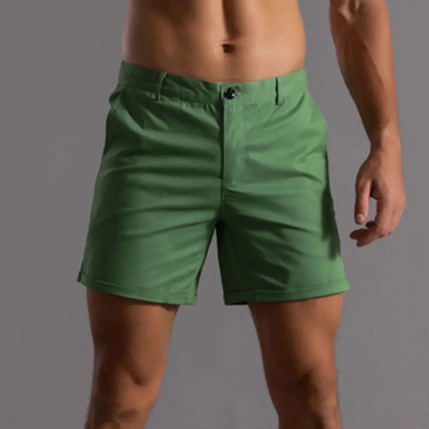 Herr shorts – Slim Fit – Skräddarsydd Passform – Andningsbart Tyg – Mellanlängd