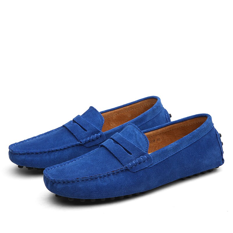 Herr Loafers - Äkta Läder - Mokassin-Stil - Halksäker Sula - Slip-On Elegans