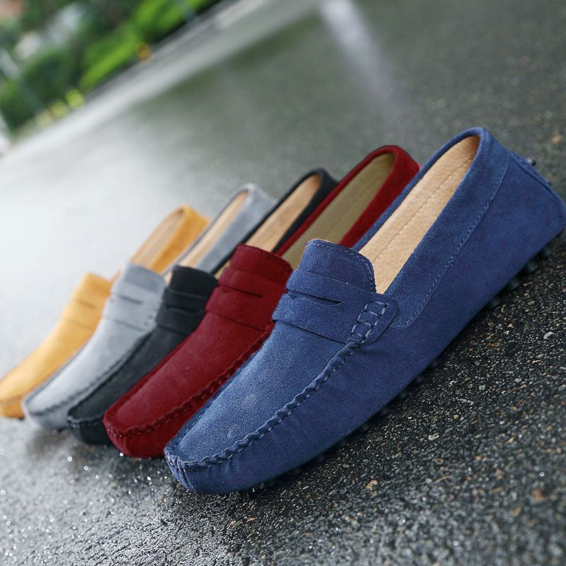 Herr Loafers - Äkta Läder - Mokassin-Stil - Halksäker Sula - Slip-On Elegans