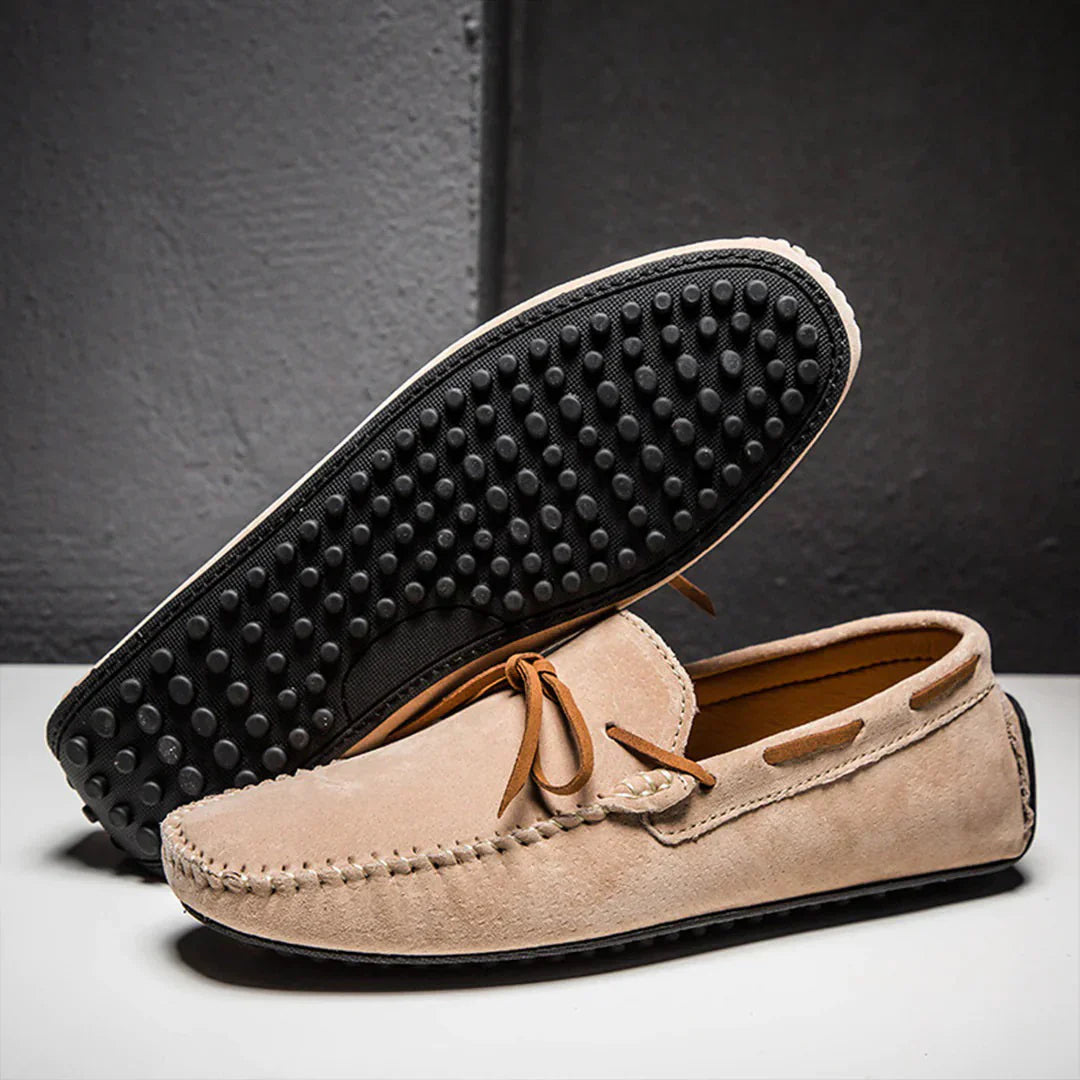 Herrloafers – Åtsittande Passform – Andningsbar Textur – Mokasinsöm – Slip-On