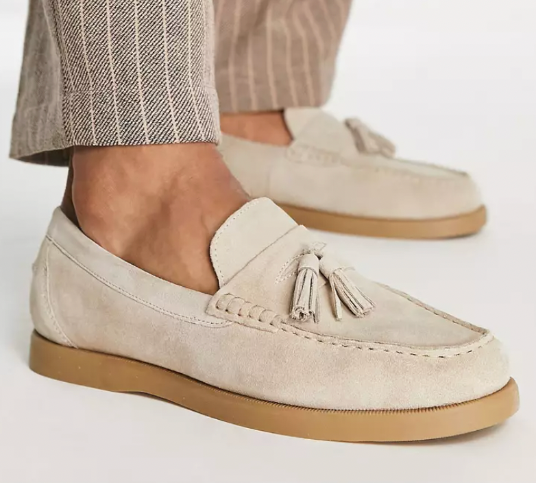 Herrloafers – Slim Passform – Mockaliknande Textur – Toffsdetalj – Slip-On