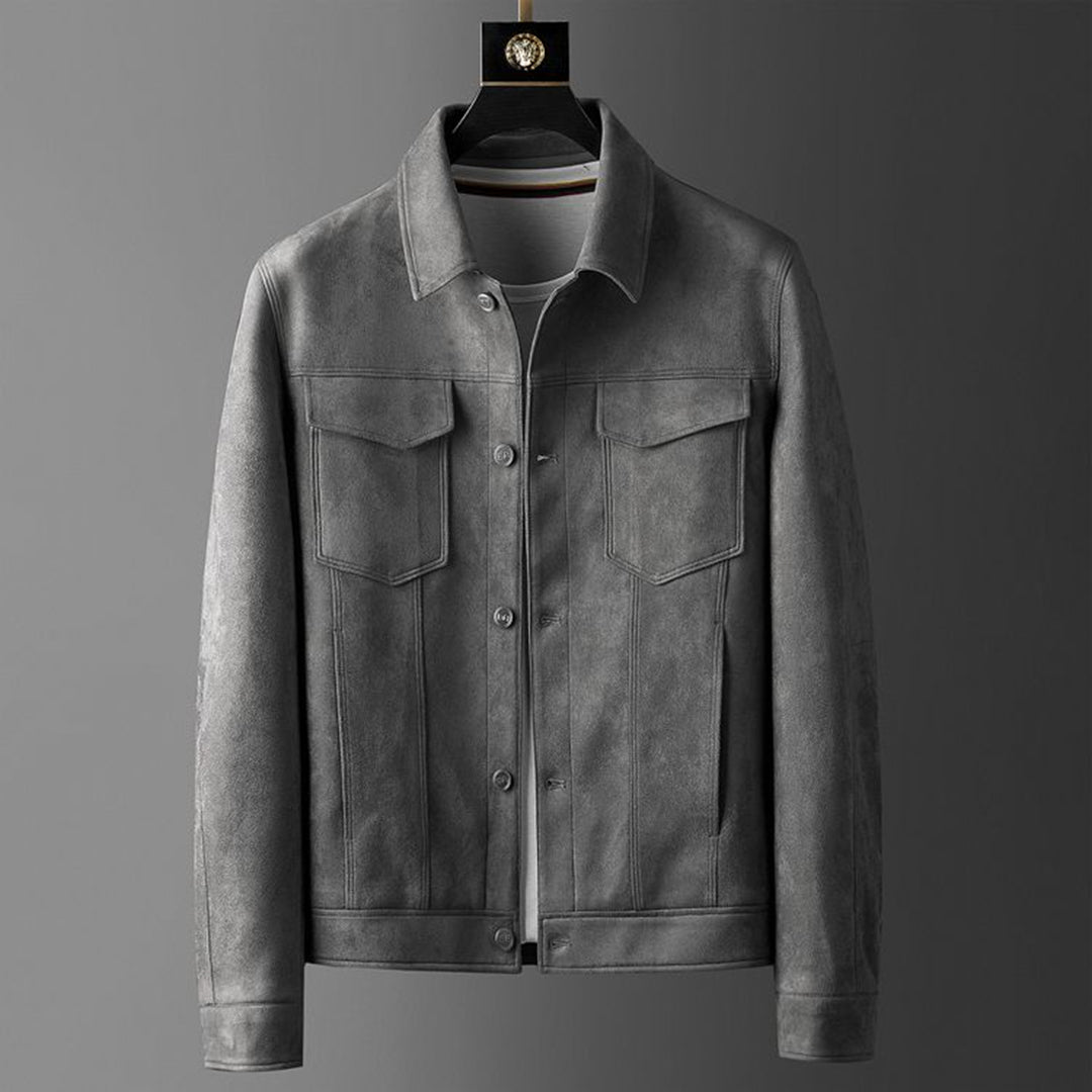 Herrjacka – Strukturerad Passform – Knäppning – Smart Casual Stil