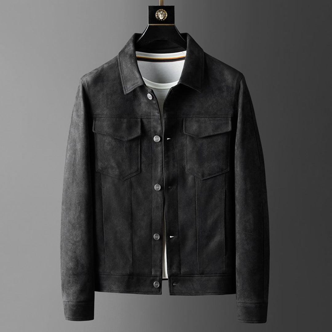 Herrjacka – Strukturerad Passform – Knäppning – Smart Casual Stil